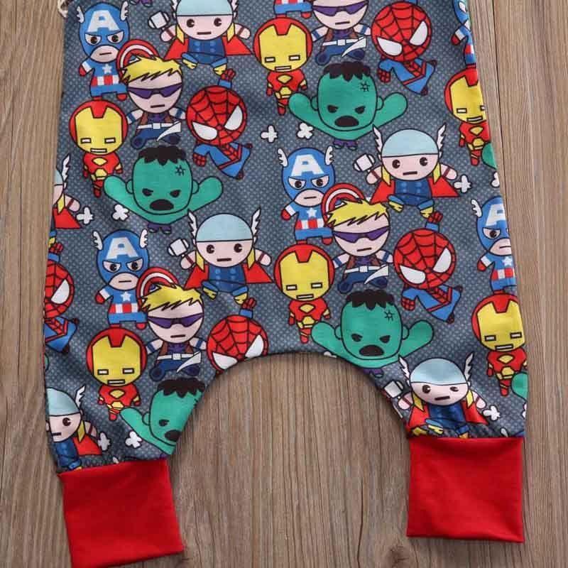 Newborn Baby Boy Romper Cartoon Heros Pattern Jumpsuit Summer Clothes Outfits For Girls and Boys