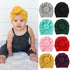 Newborn Toddler Baby Girl Turban Cotton Beanie Hat Warm Soft Cap Solid Knot Soft Wrap In Modern Style