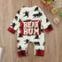 Newborn Baby Boy Girl Clothes Bear Long Sleeve letter print Jumpsuit Romper Playsuit Outfits For Boys