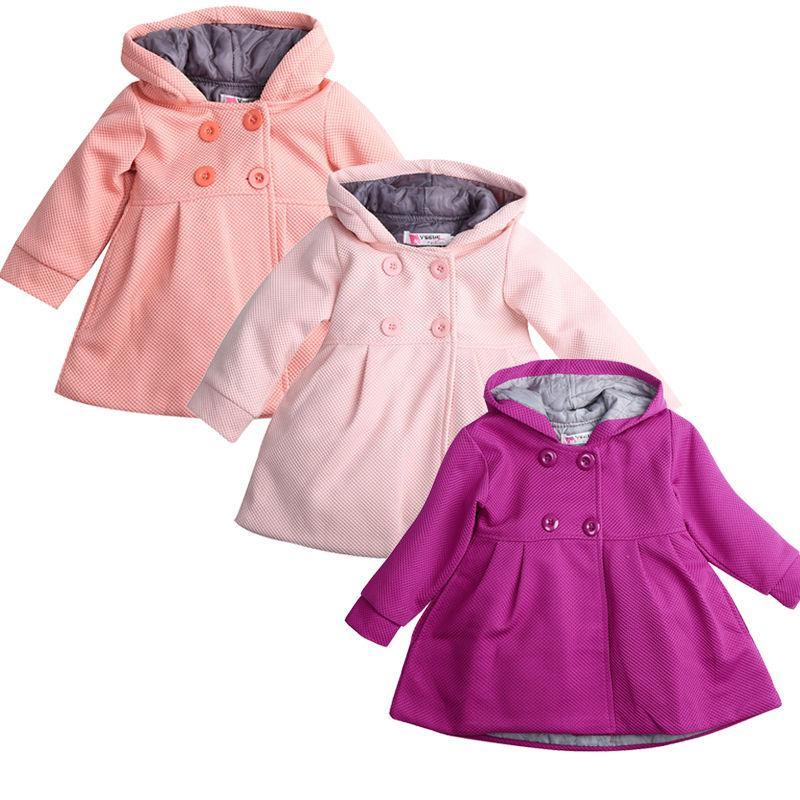 NEW 2020 Modern Toddler Baby Girls Warm Fall Coat Hooded Newborn Infant Girls Cute Princess Jacket Long Sleeve In Elegant Design