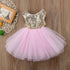 Fancy Wedding Dress Sleeveless Sequins Party Dress For Baby Girl Summer Dresses In Luxury New Elegant Design