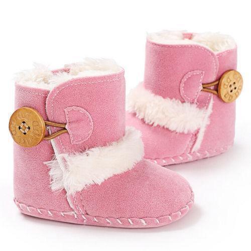 Fashion Comfortable Newborn Kid Baby Girl Boy Cute Snow Shoes Winter Warm Soft Boots Solid Cotton