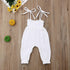 Baby Summer Clothes Sleeveless Strap Pants Solid Overalls Cotton Outfits Jumpsuits/ Romper for Girls