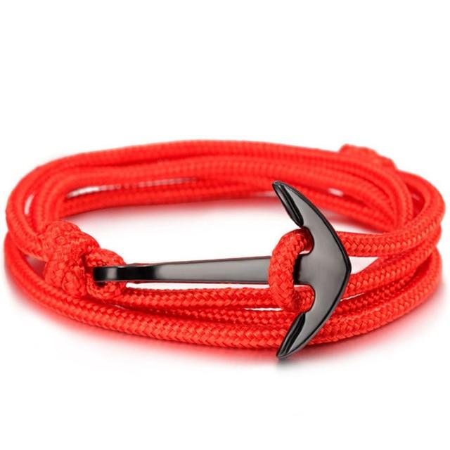 Style Nylon Rope Chain And Link Anchor Bracelets Popular Jewelry Anchor Bracelets For Women and Men