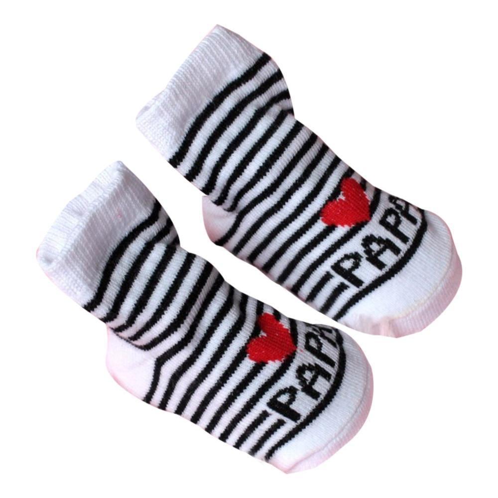 Baby Socks Cotton Infant Boy Girl Slip-resistant Floor Socks Love Mama Papa Letter Socks Anti-slip