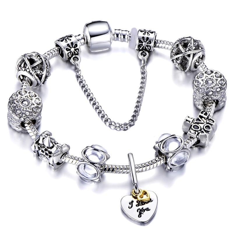 Modern  Rose Pendant Tree Of Life Charm Bracelet For Women With Unicorn Bead Bracelets & Bangles Fashion Jewellery Pulseras Mujer Design 925 Sterling Silver Breacelet