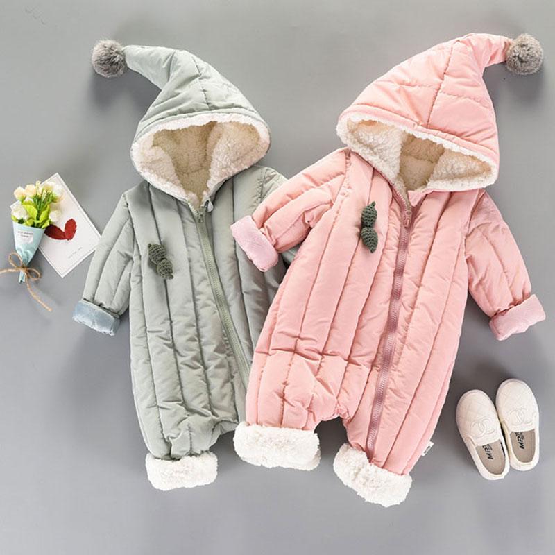 Newborn Infants Baby girls/boys Warm Hooded Jumpsuit Jacket Baby wear Clothing sets For Boys And Girls Winter Coat Jumpsuit in Several Sizes