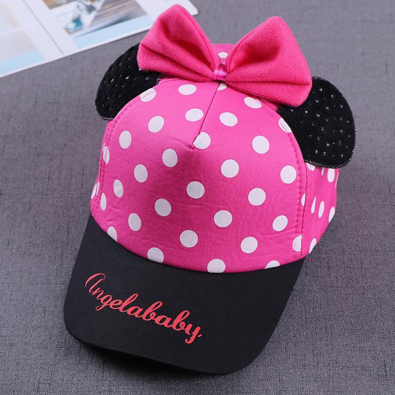 Modern Cartoon Big Bow Baby Hat Cap Kids Knitted Cotton Beanie  Warm Girls Double Pompom Hats