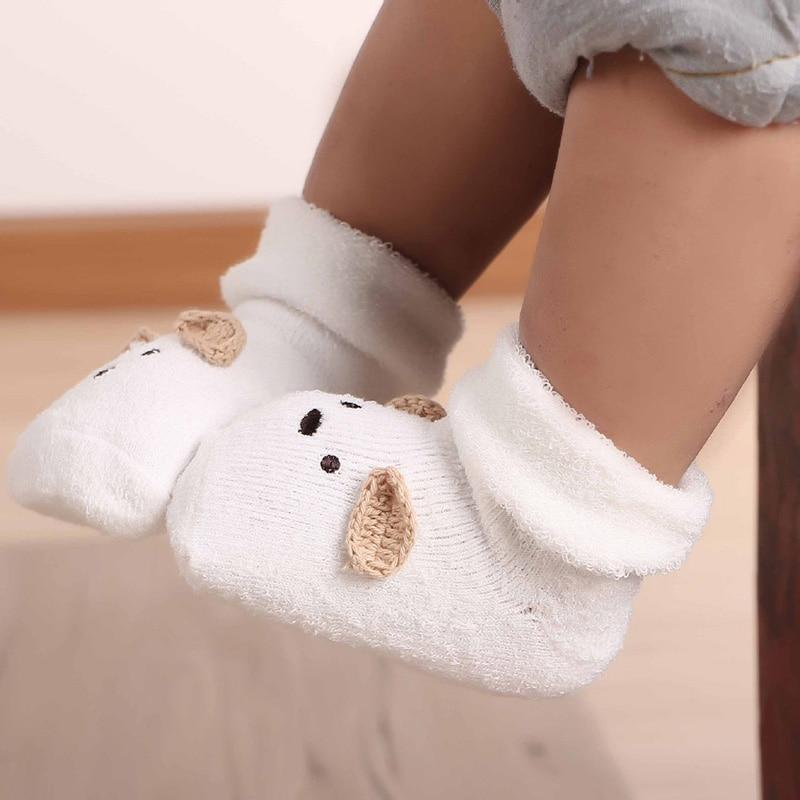 Cute Newborn Baby Cartoon Anti Slip Floor Socks For Baby Girl And Boy Casual Design Soft Warm Socks For Kids