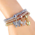 Owl Crystal Heart Bracelet & Bracelet Gold/Silverized Elephant Anchor Pendant Female Rhinestone Bracelet gift