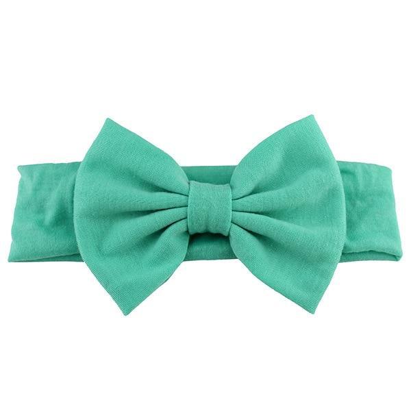 Cotton Elastic Newborn Baby Girls Solid Color Headband Bowknot Hair Band Children Infant Headband Bow for kids