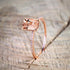 Luxury Modern Diamond Zircon Rose Gold Filled White Crystal Zircon Wedding Engagement Ring