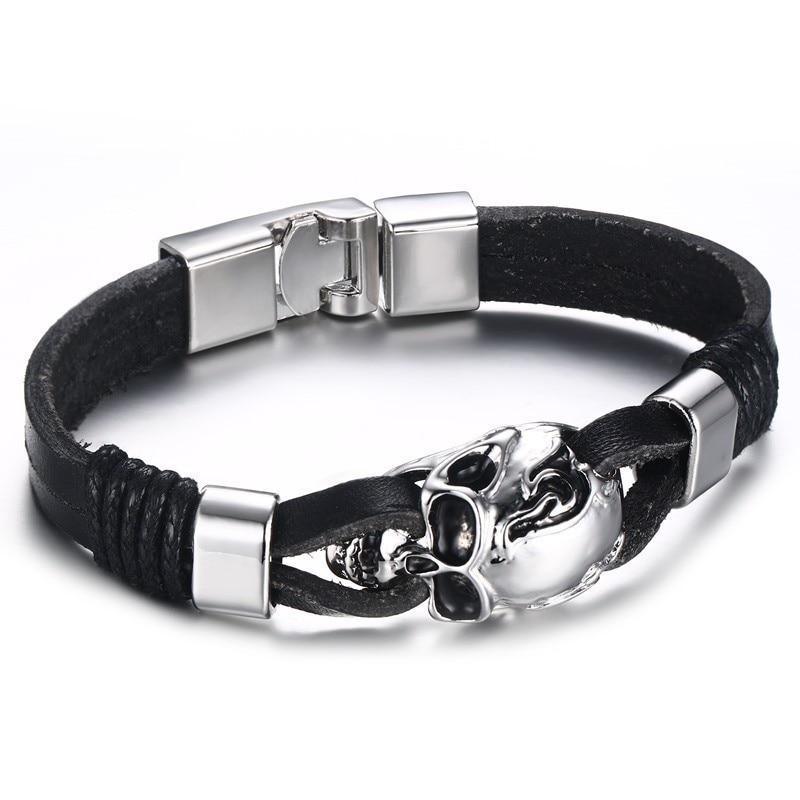 Lucky Vintage Men's Leather Bracelet Playing Cards  Charm Multilayer Braided Men and Women Gift