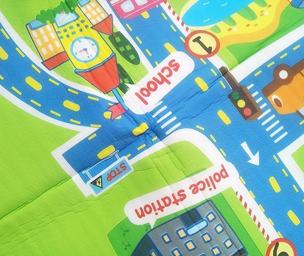 Town City Traffic Baby Crawling Mat Foam Climbing Pad Green Road Children's Play Mat Carpet For Kids and Boys Rooms