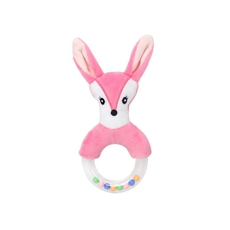 Modern Luxury Baby Rattle Toys Rabbit Plush Baby Cartoon Bed Toys for Newborn Educational Toy Rabbit Bear Hand Bells For Kids and Baby