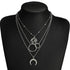 Jewelry Modern Fashion Multi-Layer Elegant Moon Luxury World Map Pendant Amazing Necklace Set For Women