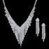 Wedding Jewellery Set Crystal Bridal Jewelry Sets For Women Long Tassel Statement Necklace/Earrings Set