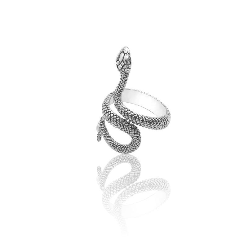 Fashion Retro Exaggerated Spirit Snake Ring Personality Punk Wind Snake-Shaped Nightclub Style  Ring For Women and Girs Student Trend Jewelry Design