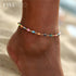 Handmade Fashion Colorful Seed Beads Shell Ankle Bracelet for Women Foot Leg Jewelry Brecelets