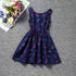 Luxury Modern Summer Girl Dress Children Kids Cherry Dress V-Back Dress Baby Cotton Kids Vest halter dress For Girls