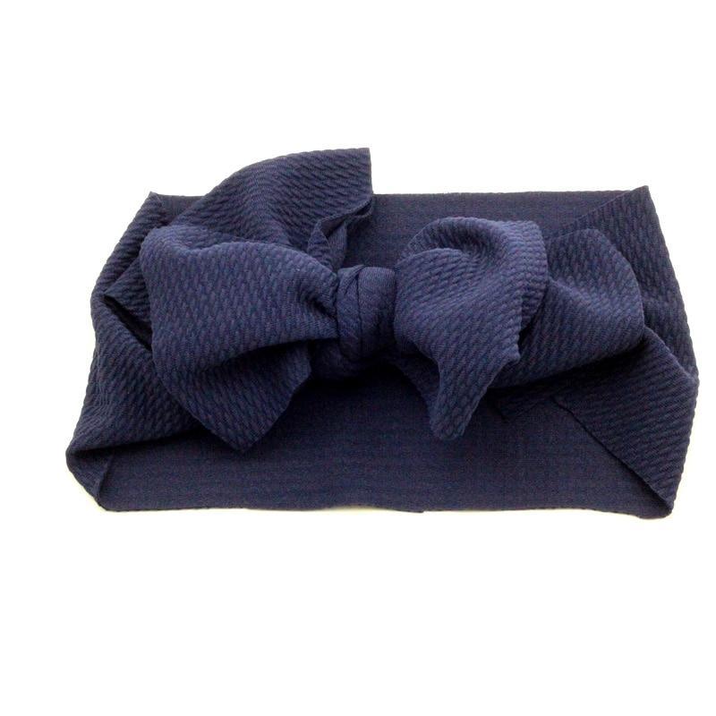 Adjustable Big Bow Headwrap  Top Knot Headbands Over Sized Bow Hair Turban for Newborn Girl