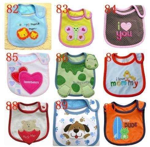 Unisex 3 PC Mixed Breathable Cotton Baby Bibs Waterproof Infant Bibs High Quality Stylish Design For Baby