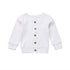 Newborn Infant Kids Baby Girls Clothes Button Knitted Sweater Cardigan Coat Tops For Girls In Classic Design