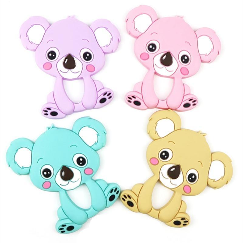 1pc Unique Baby Koala Silicone Teether Teething Chew Toy   Nursing Tool Pendant Food Grade Silicone