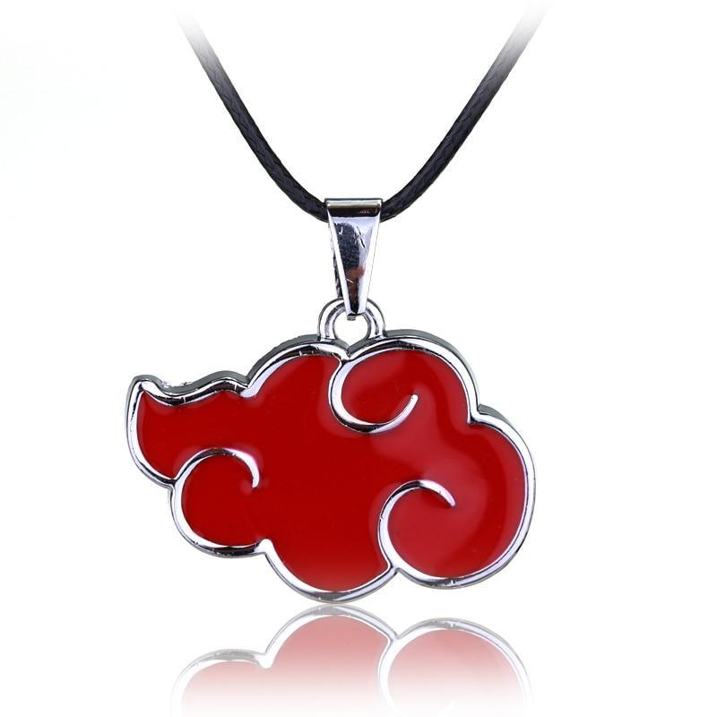 New Modern Japanese Anime Cosplay  Akatsuki Elegant Red Cloud Sign Metal Pendant Luxury Necklace Women Men Necklace