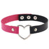 New Fashion Women Men Cool Punk Goth  Heart-Shape Leather Collar Choker Necklace Jewelry Accessories