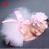 Luxury Modern Elegant Baby Girl Tulle Tutu Skirt and Flower Headband Set Newborn Dress With Big Bow And With Headband