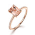 Luxury Modern Diamond Zircon Rose Gold Filled White Crystal Zircon Wedding Engagement Ring