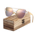 Modern Cat Eye Sunglasses for Women Polarized Sunglasses with metal frame and natural Bamboo wood frame Fashion Style