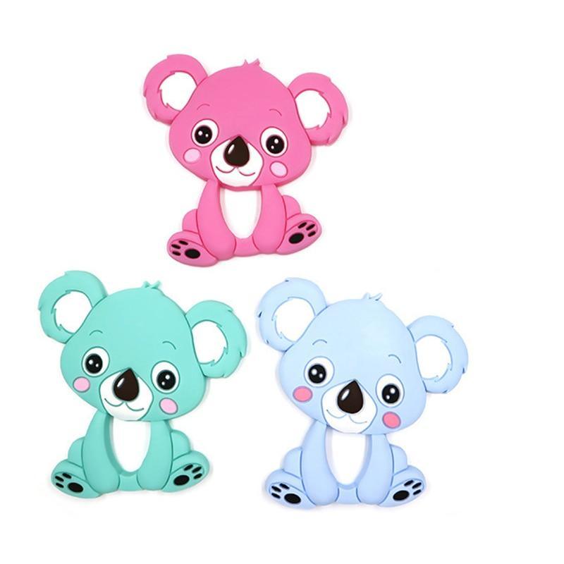 1pc Unique Baby Koala Silicone Teether Teething Chew Toy   Nursing Tool Pendant Food Grade Silicone