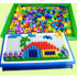 296 Pieces/Set Box-packed Grain Mushroom Nail Beads Intelligent 3D Puzzle Games Board for Children Kids Educational Toys