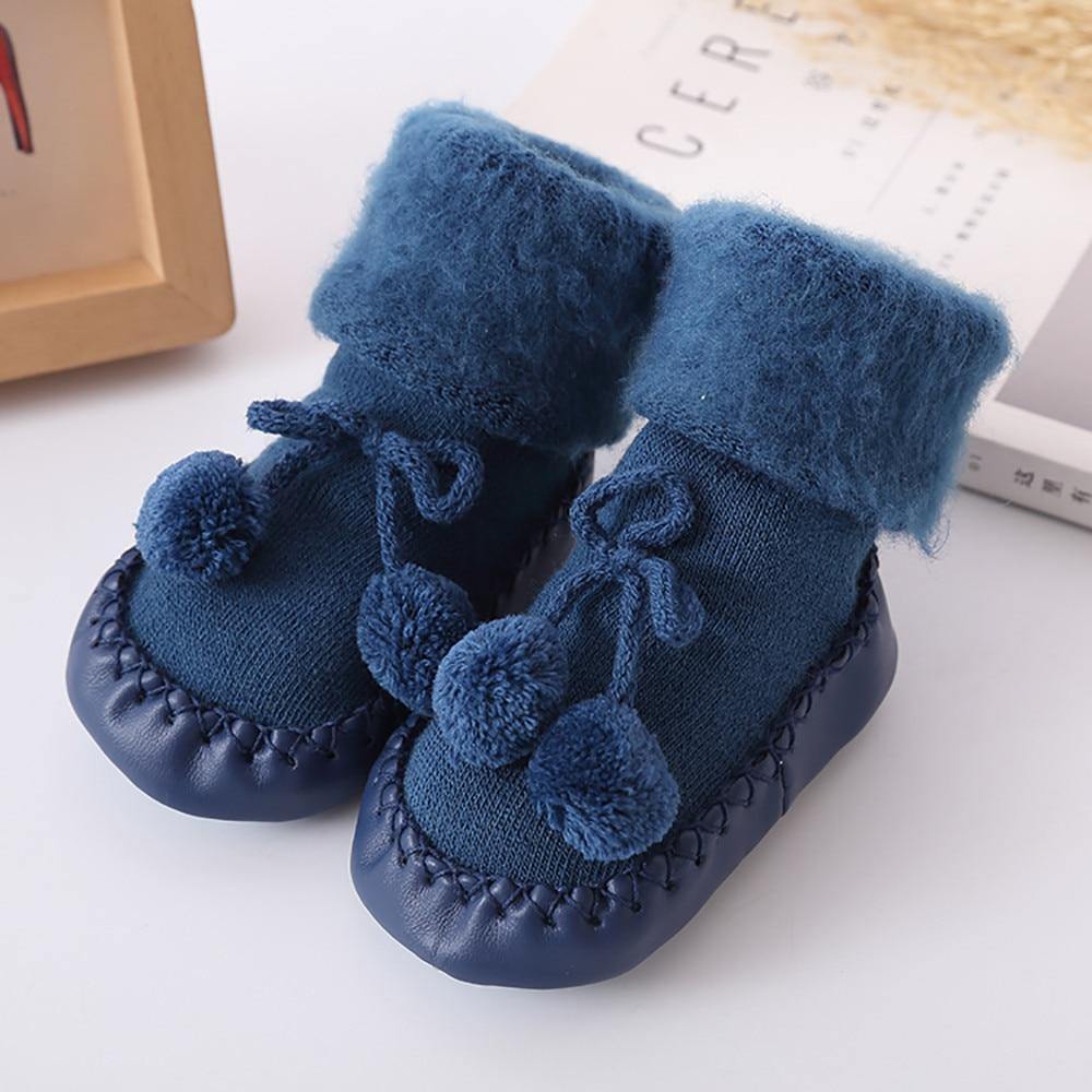 Luxury Modern Elegant Christmas Baby Socks Shoes For Girls and Boys Infant Cotton Baby Leg Warmers Children Floor Socks Anti-Slip Baby Step Socks For Kids