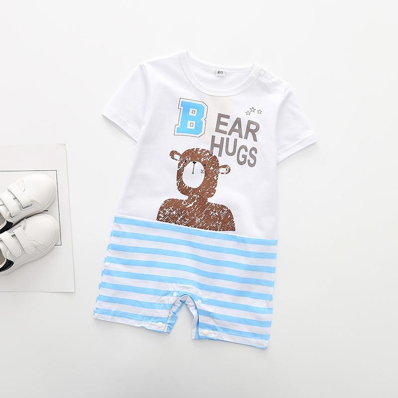 Luxury Baby Rompers Summer Style Baby Boy Girl Clothing Newborn Infant Short Sleeve Clothes Suit For Boys 1st Birthday