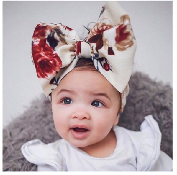 Infant Nylon Print Fabric Headband Baby Girl Headbands for Girls  Bows Baby Turban Headwrap Newborn Hairband For Girls