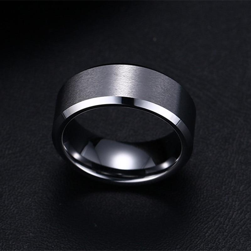 Luxury Modern ELegant Metalic Fashion Charm Jewelry Stainless Steel Black Rings For Men and Women