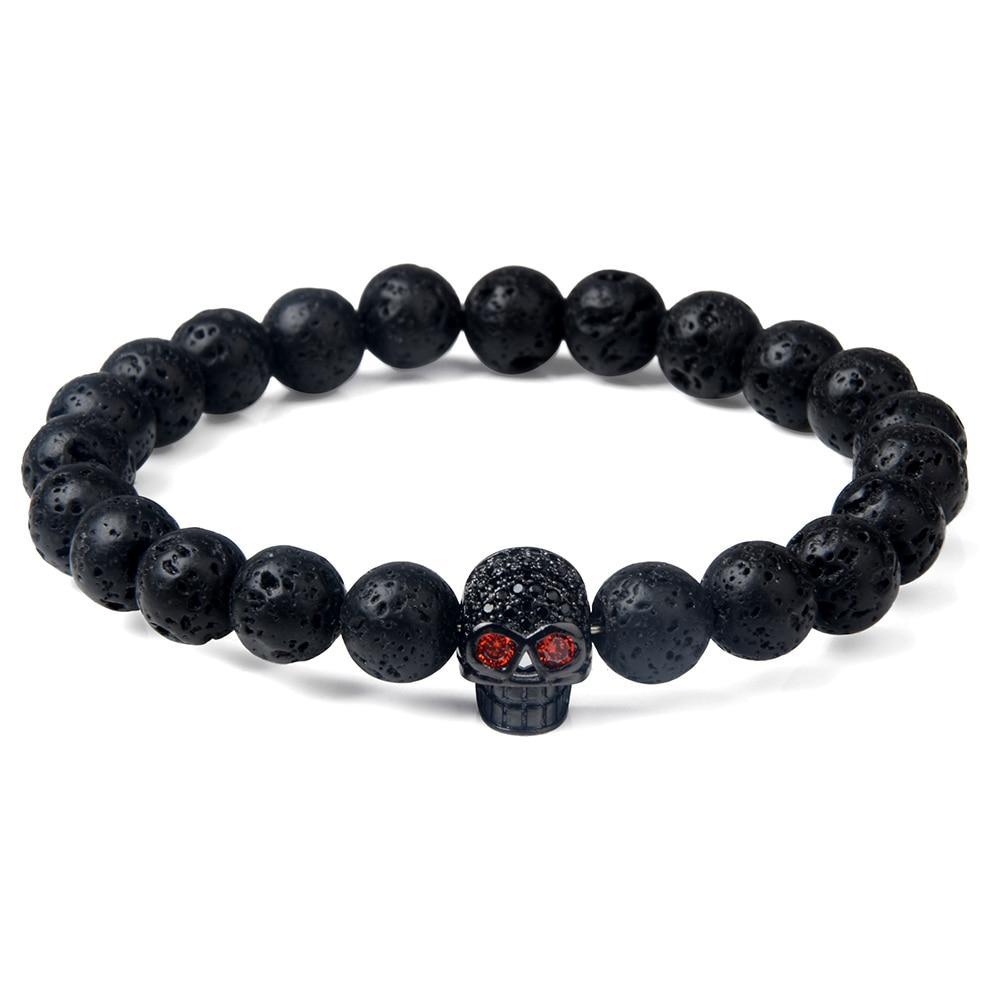 Modern Leopard Tiger Eye Lion Head Elegant Bracelet Owl Buddha Bead Luxury Bracelets Bangles Skull Charm Natural Stone Bracelet Yoga Jewelry For Men And Women