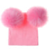 New Trend Baby Winter Hat Knitted Warm Double Fur Pompom Caps Beanies For Girls In Modern Design