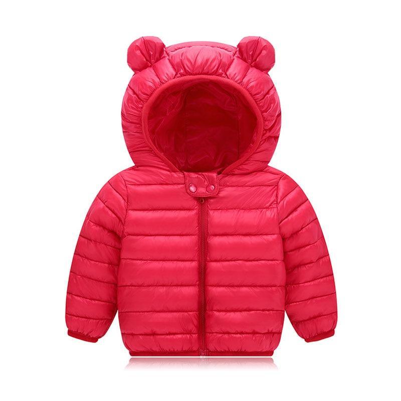 Modern Winter Padded Jacket For Baby Boys Girls  Kids Warm Outerwear Coat For Baby Jacket Newborn Clothes With Bear Ears Design