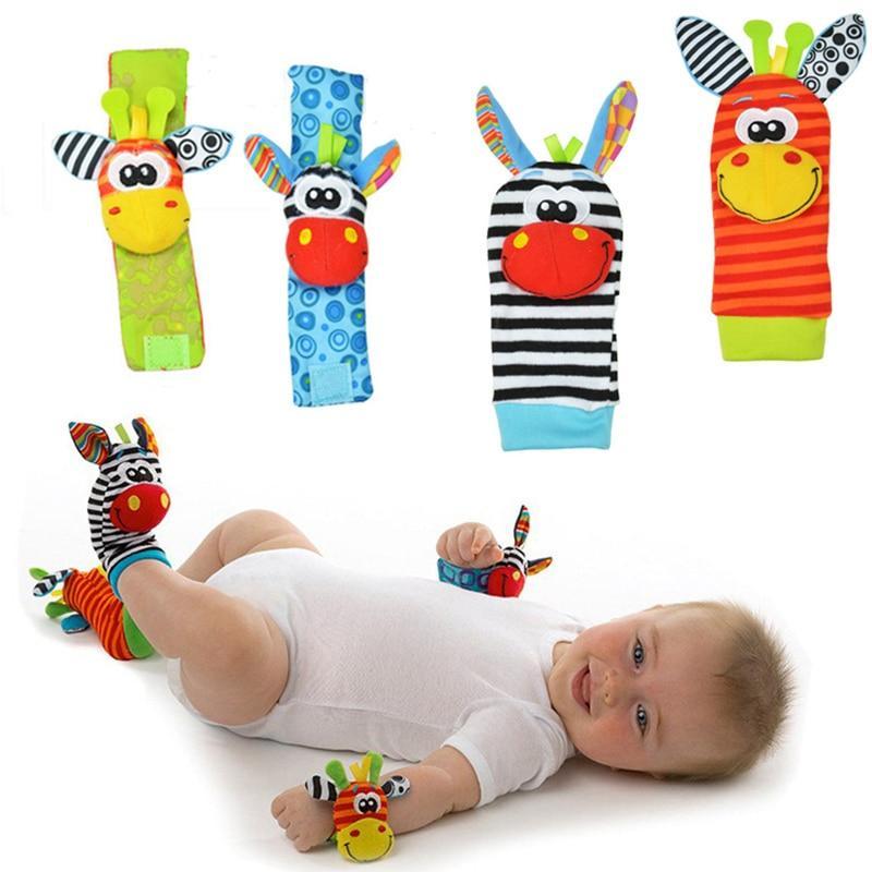 Colorful Wrist Rattles Infant Baby Kids Socks Rattle Toys Foot Socks Educational Toy High Quality Babies Gift