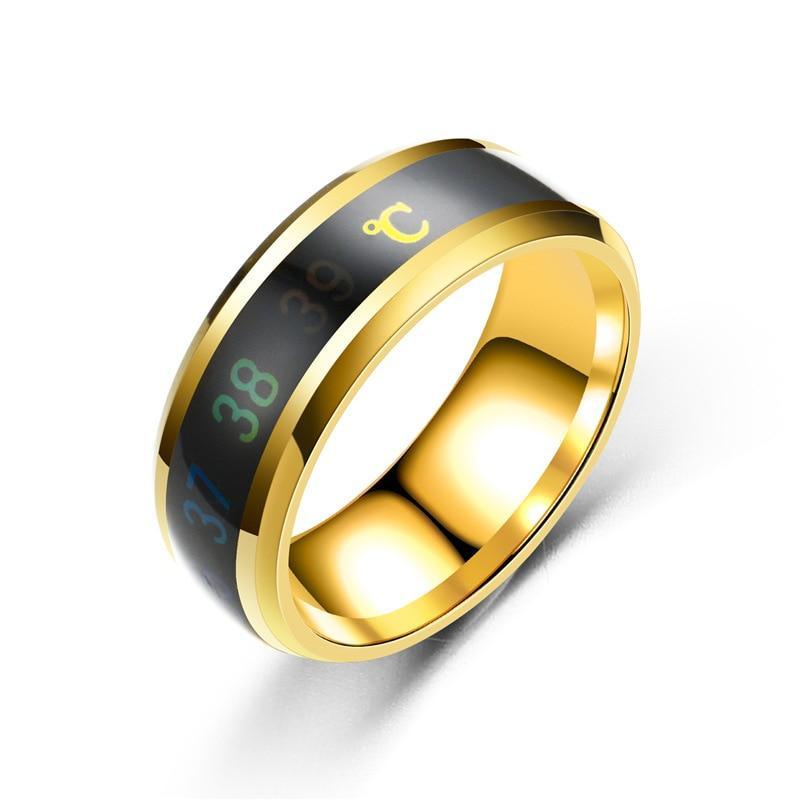 Temperature Ring Titanium Steel Mood Emotion Feeling Intelligent Temperature Sensitive Rings for Women and Men Waterproof Jewelry Style