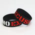 Silicone Wristband Black Motivation No Excuses Modern Wide Sports Activities Rubber Bracelets & Bangles For Man and Women