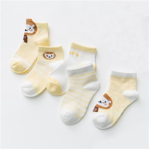 5 Pairs Infant Mesh Thin Cotton Socks For Newborn Baby Girls And Boy  Clothes Accessories