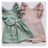 Modern Summer Casual Cute Infant Kids Baby Girl Summer Color Ruffle Princess Party Dress Clothes