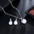 Trendy Elegant Luxury Jewelry Sets Wedding Silver Color Earrings Simulated Pearl Jewelry Set Women Necklace Set  For Women and Ladies