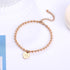 Beach Leg bracelet For Women Beaded heart-shaped Pendant stainless steel Chain Anklet