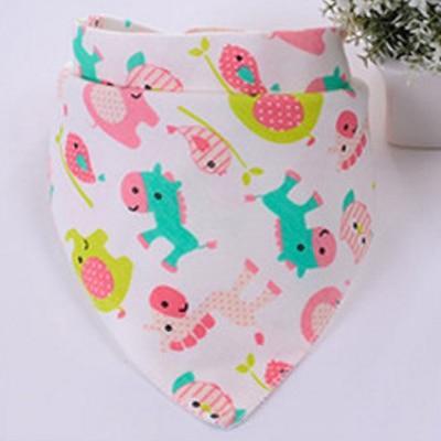 Cute Breathable Bibs Baby Feeding Cartoon Printing Super Absorbent Triangle Scarf Bib Cotton For Newborn Infant Girls And Boys